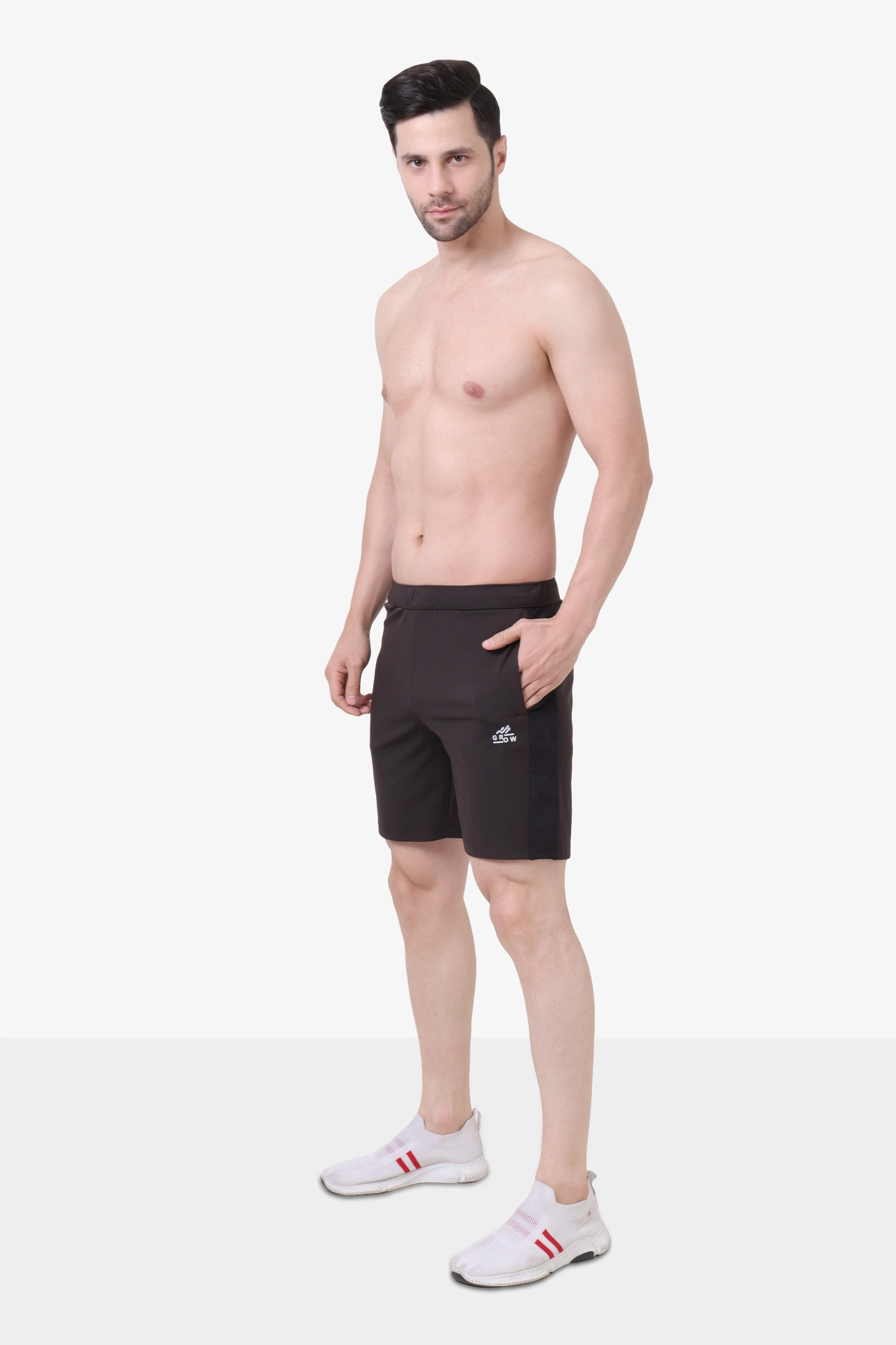 GROW Athleisure All Purpose Shorts black buy online at best price growathleisure (1)